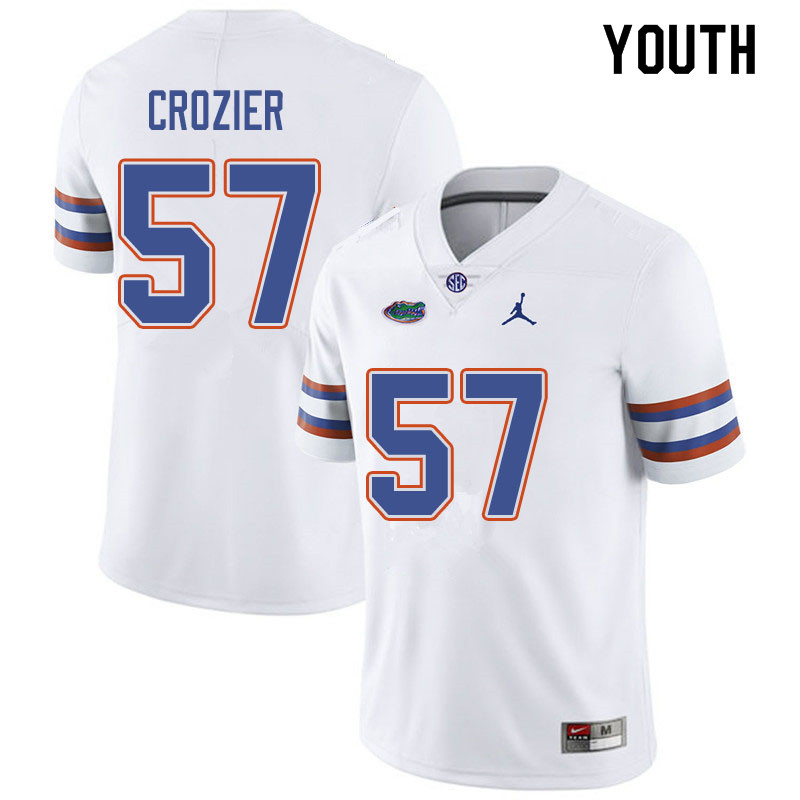 Jordan Brand Youth #57 Coleman Crozier Florida Gators College Football Jerseys Sale-White - Click Image to Close